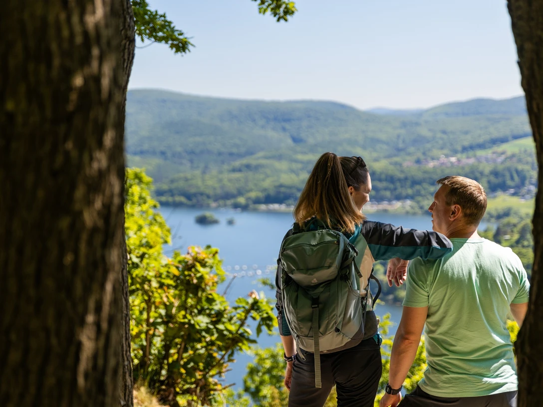 Wanderer an der Schönen Aussicht