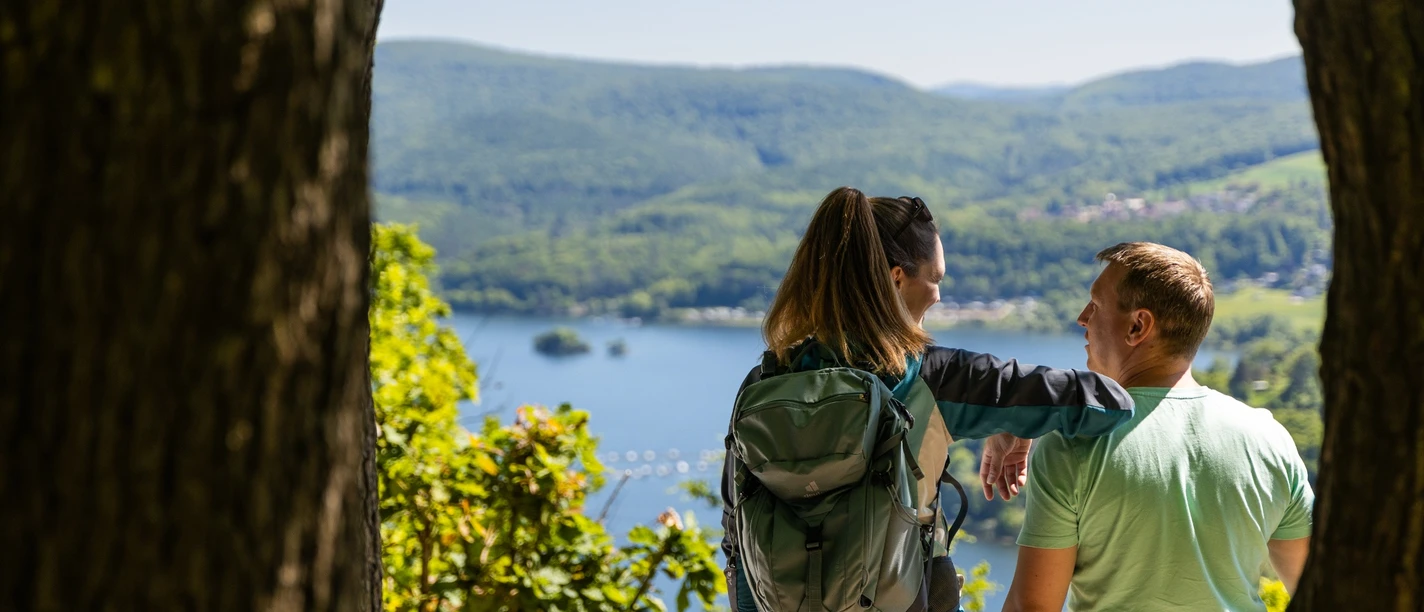 Wanderer an der Schönen Aussicht