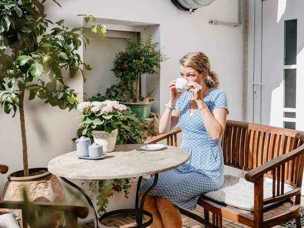 Der Innen-Hof vom Künstlercafé Husum