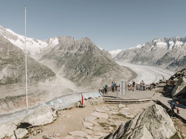 Aussicht bei den View Points der Aletsch Arena