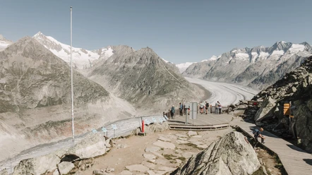 Aussicht bei den View Points der Aletsch Arena