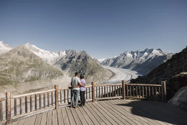 Aussicht bei den View Points der Aletsch Arena Aussicht bei den View Points der Aletsch Arena