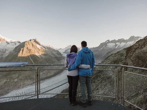 Aussicht bei den View Points der Aletsch Arena