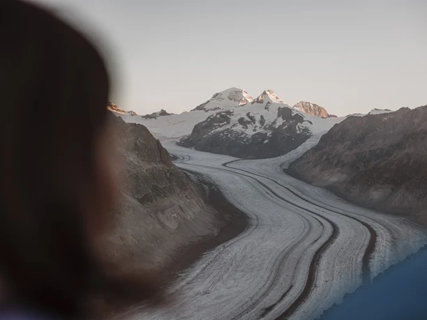 Aussicht bei den View Points der Aletsch Arena