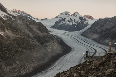 Aussicht bei den View Points der Aletsch Arena