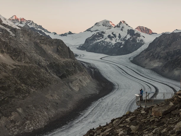 Aussicht bei den View Points der Aletsch Arena