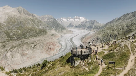 Aussicht bei den View Points der Aletsch Arena