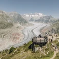 Aussicht bei den View Points der Aletsch Arena