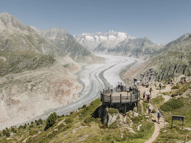 Aussicht bei den View Points der Aletsch Arena