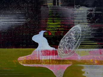 Romuald Etter NACHTSCHMELZKEIM Öl und Acryl auf Stoff, auf Leinwand 100x120 cm 2024