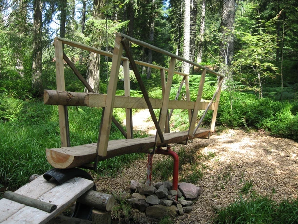 Schlauchbrücke über den Forbach