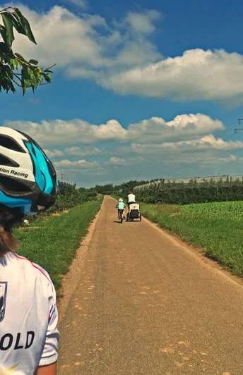 Radfahrer auf dem Radweg