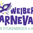 2503_Weiberkarneval_Logo_farbig.png Buntes Logo mit Schrift „Weiberkarneval in Stukenbrock e.V.“ und lilafarbener Karnevalsmaske.