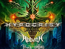 Cover von Musikveranstaltung mit fantastischen Motiven und Band-Namen im Jahr 2020.