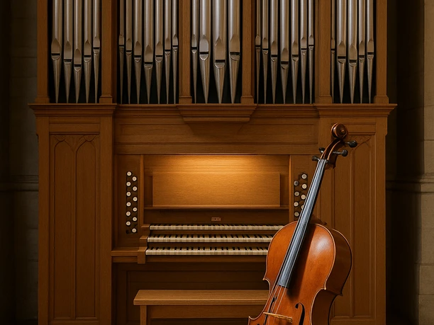 Orgel und Cello im Konzertsaal