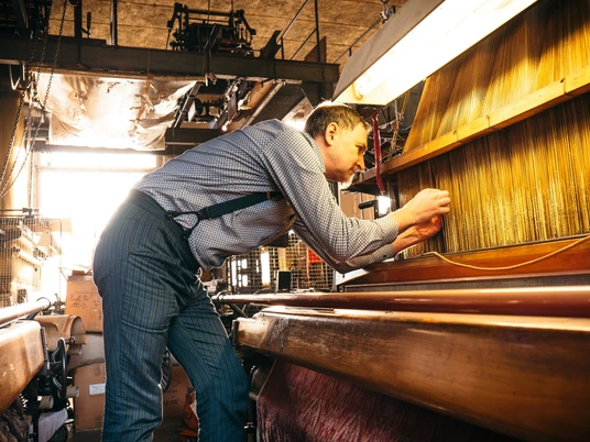 Historischer Webstuhl in der Weberei Egelkraut