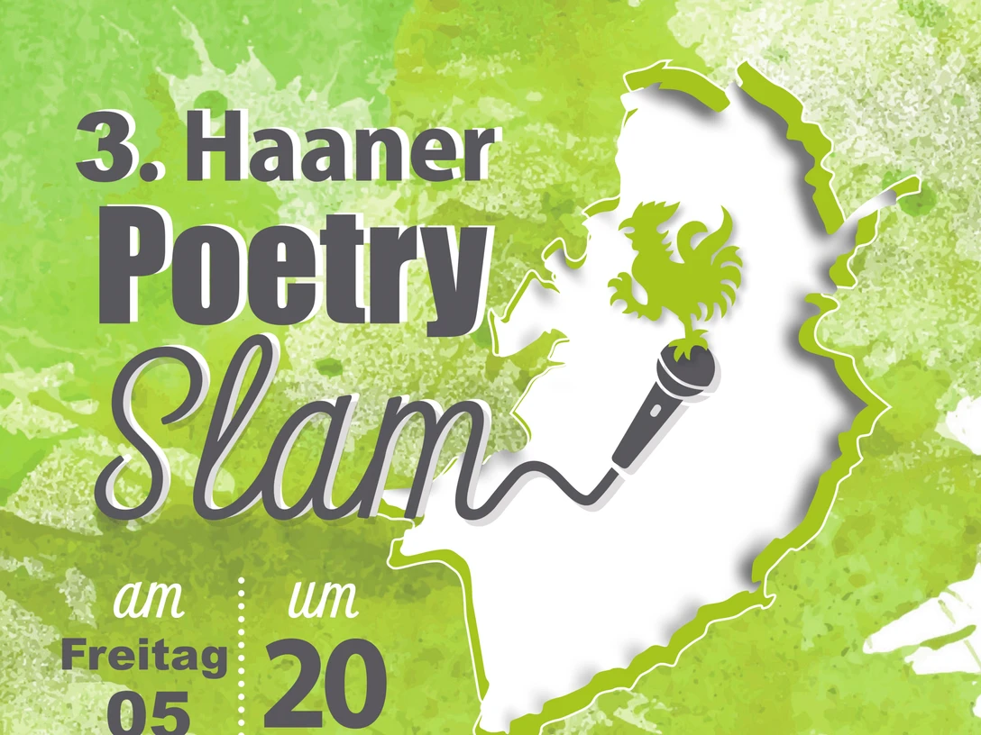 Plakat, Stadt Haan, 3. Poetry Slam