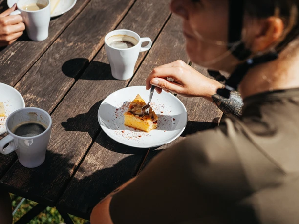 Kaffeepause während der Radtour