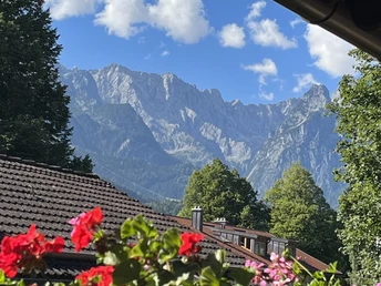 A Balkonblick Berge So