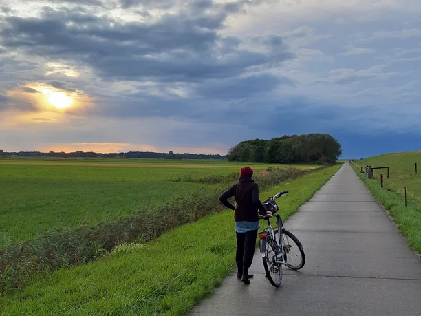 Weg am Deich von Dangast nach Petershörner Siel