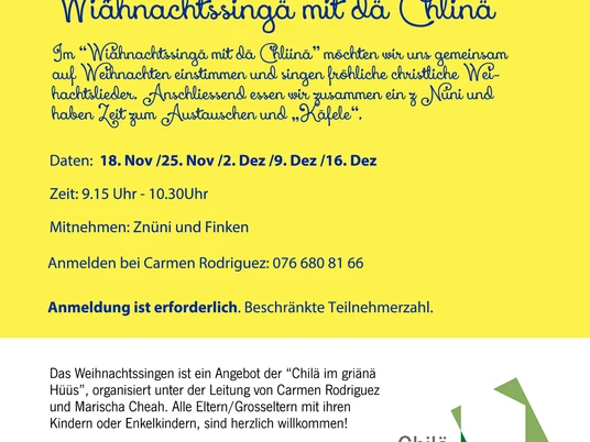 Hinterseite WeihnachtsKindersingen