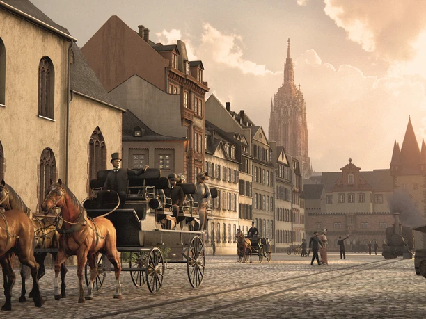 TimeRide VR-Experience - Flaniermeile Frankfurt 19. Jahrhundert TimeRide VR Experience – Frankfurt Promenade in the 19th Century