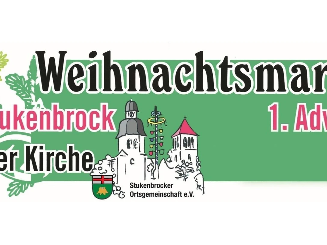 Weihnachtsmarkt Stukenbrock-2.jpg Grafik zum Weihnachtsmarkt in Stukenbrock an der Kirche am 1. Advent mit Kirchturmzeichnung.