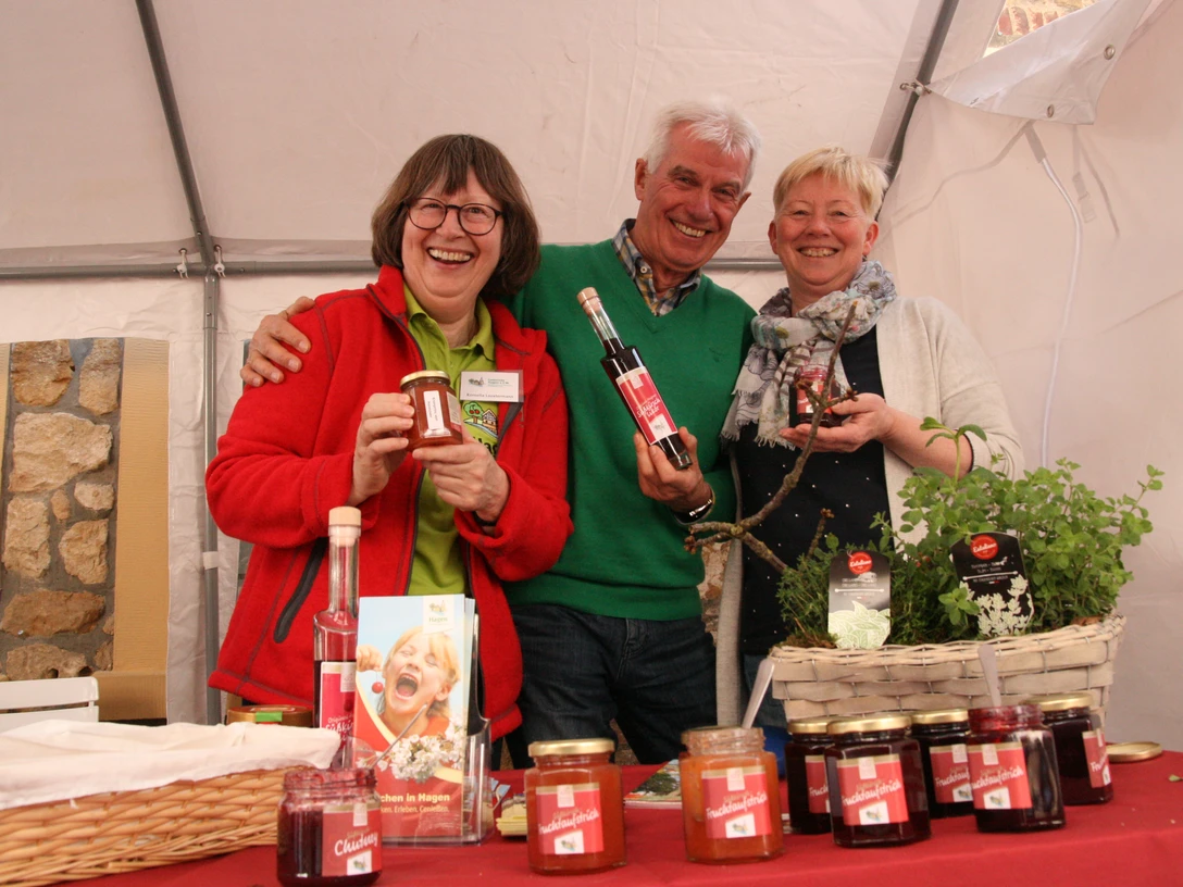 Kirschblütenmarkt Stand der Kirschprodukte