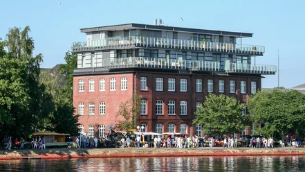 View of the Havenhaus Wilhelmshaven building, headquarters of the national park administration