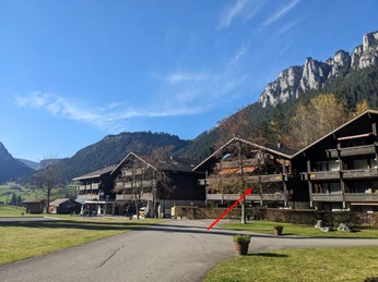 South-facing balcony with mountain view