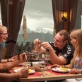 Gipfel Restaurant Rothorn Fondue Chinoise