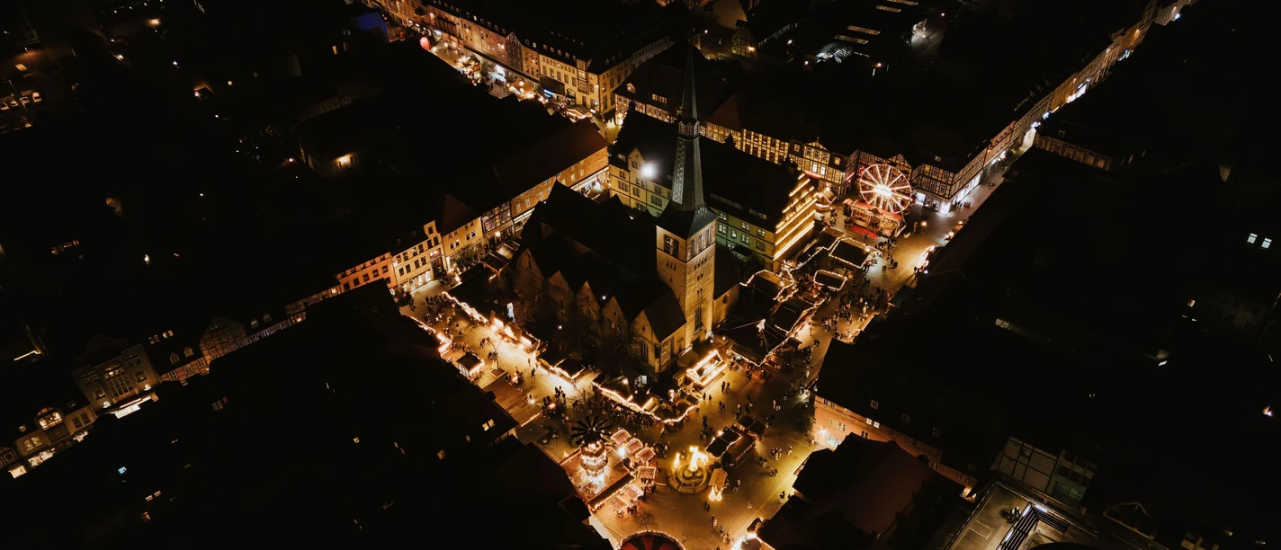 Luftaufnahme Weihnachtsmarkt