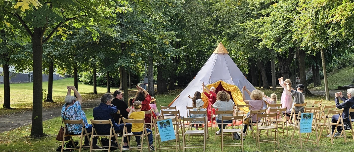 Rehburg-Loccumer Märchentage Tipi tent for storytelling in Rehburg-Loccum