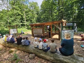 Walderlebnispfad Rehburg-Loccum Wald-Aktion Geschichten von Reineke Fuchs und Dachsi Dachs auf dem WalderelbnispfadForest activity Stories of Reineke Fuchs and Dachsi Badger on the forest heritage trailSkovaktivitet Fortællinger om Reineke Fuchs og Dachsi Badger på skovens kulturarvsstiBosactiviteit Verhalen van Reineke Fuchs en Dachsi Das op het boserfgoedpad