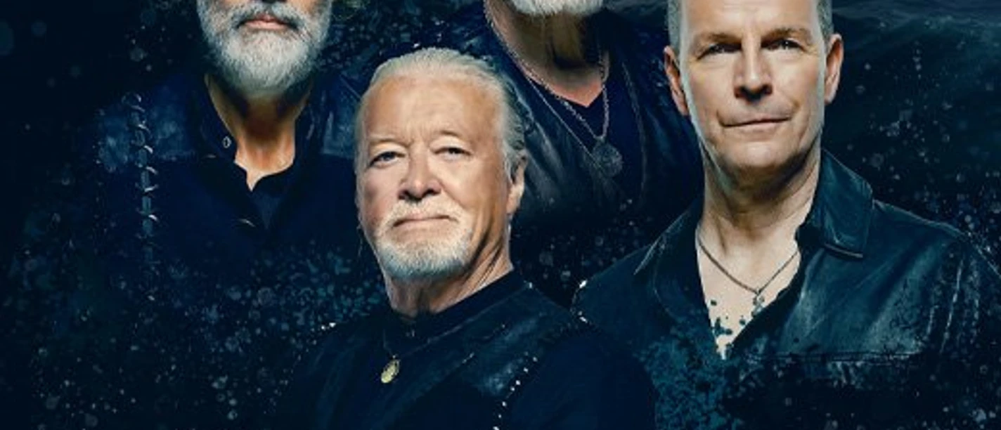 Santiano - Arena Tour 2026 Vier Männer vor stürmischem Meer mit Schriftzug Santiano und Ankündigung der Arena Tour 2026