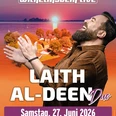 LAITH-AL-DEEN.jpg Laith Al-Deen lacht met uitgestrekte armen voor de zonsondergang boven het eiland Wilhelmstein.