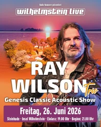 Ray-Wilson.jpg Affiche voor Ray Wilson Trio op het eiland Wilhelmstein bij zonsondergang, concert op 26 juni 2026