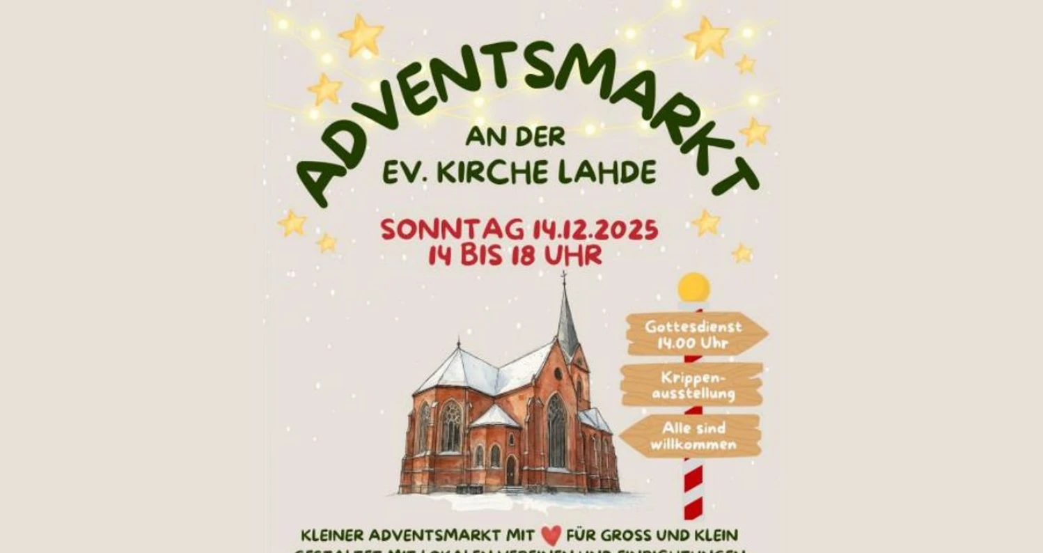 Adventsmarkt an der ev. Kirche Lahde