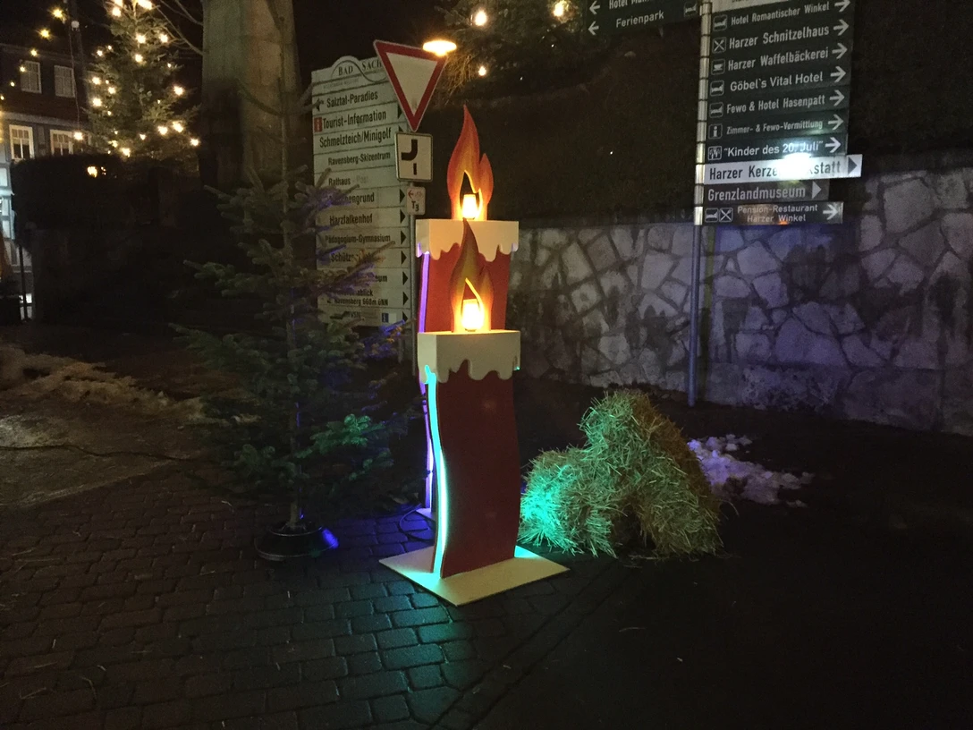 Holzstehkerze Weihnachten