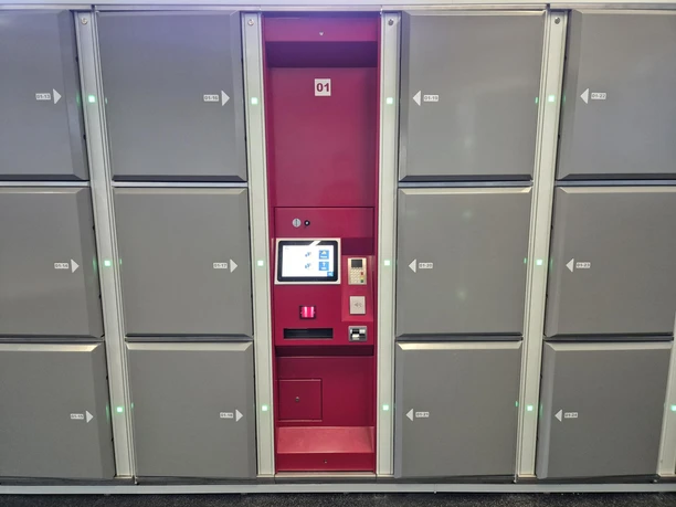 Casiers à bagages à la station supérieure de Bettmeralp