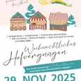 Weihnachtliches Hofvergnügen Frotheim Plakat zum Weihnachts-Hofvergnügen in Frotheim am 29. November 2025 mit Marktständen im Schnee.