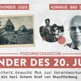 Plakat Podiumsdiskussion Kinder des 20.Juli
