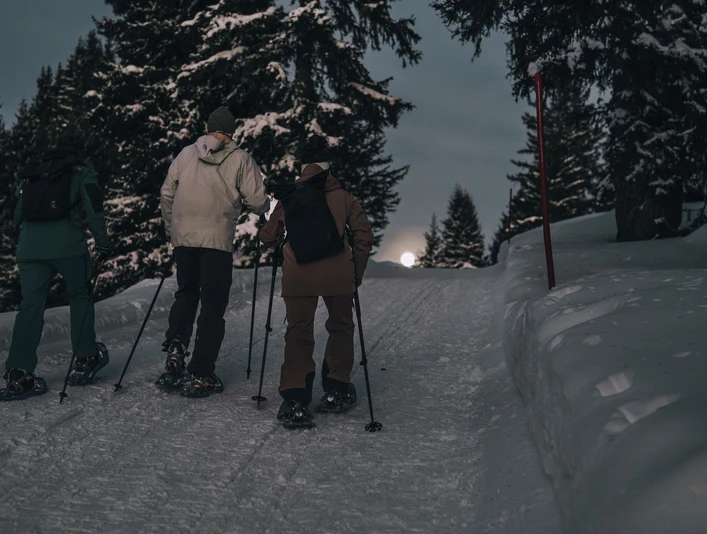 Schneeschuhtour Vollmondfondue Bettmeralp Schneeschuhtour Vollmondfondue Bettmeralp