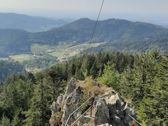 Aussicht vom Hohfelsen nach Seebach und ins Rheintal