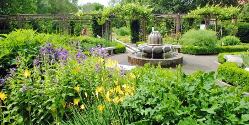 Ein Teil des Parks mit seiner Botanik.