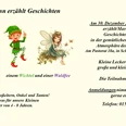 IMG_0669.jpeg Einladungsplakat zur Kinderveranstaltung mit Kobold, Wichtel und Waldfee und Veranstaltungsinfos.