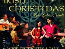 Plakat für "Irish Christmas" mit Musik, Geschichten und Tanz aus Irland. Musiker und Tänzer*innen.