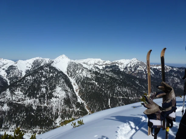 Skitour Kreuzspitze - Blick auf den Scheinberg