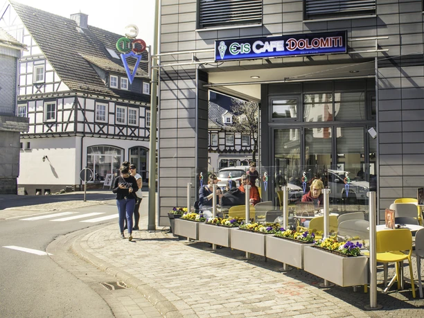 Eiscafé von außen