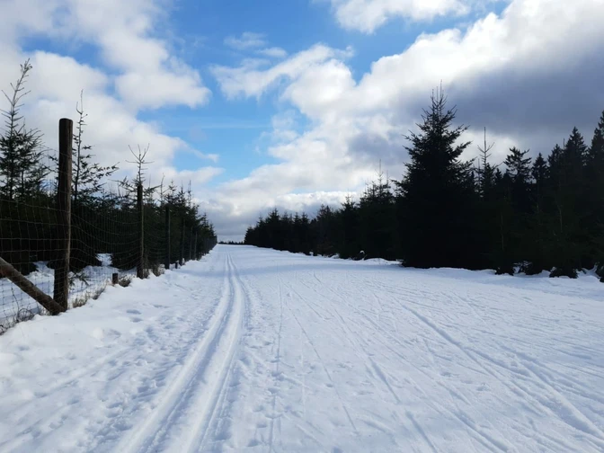Gespurte Loipe in Girkhausen